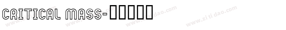 Critical Mass字体转换
